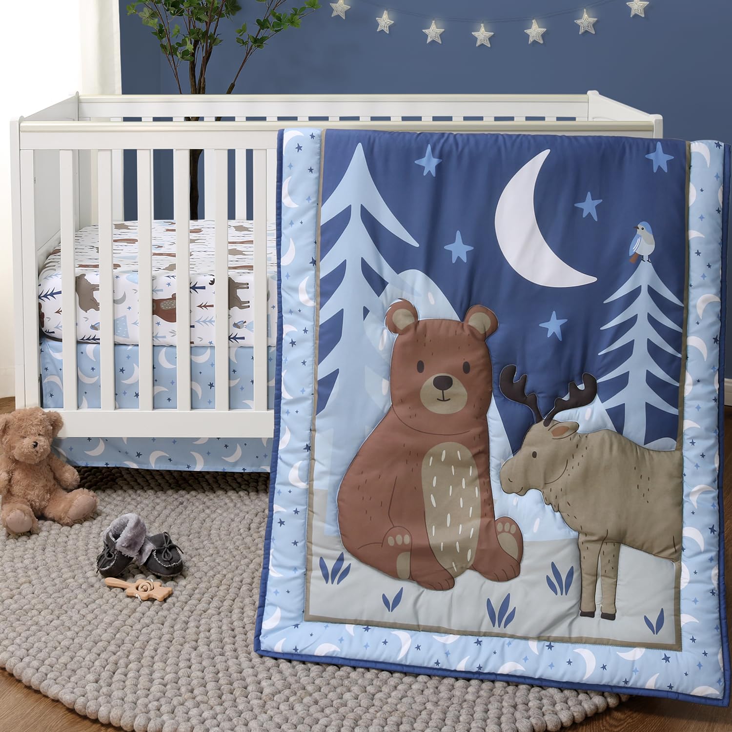Moon Baby Boy Teddy Bear Crib Bedding Teddy Beddy Bear Crib Set
