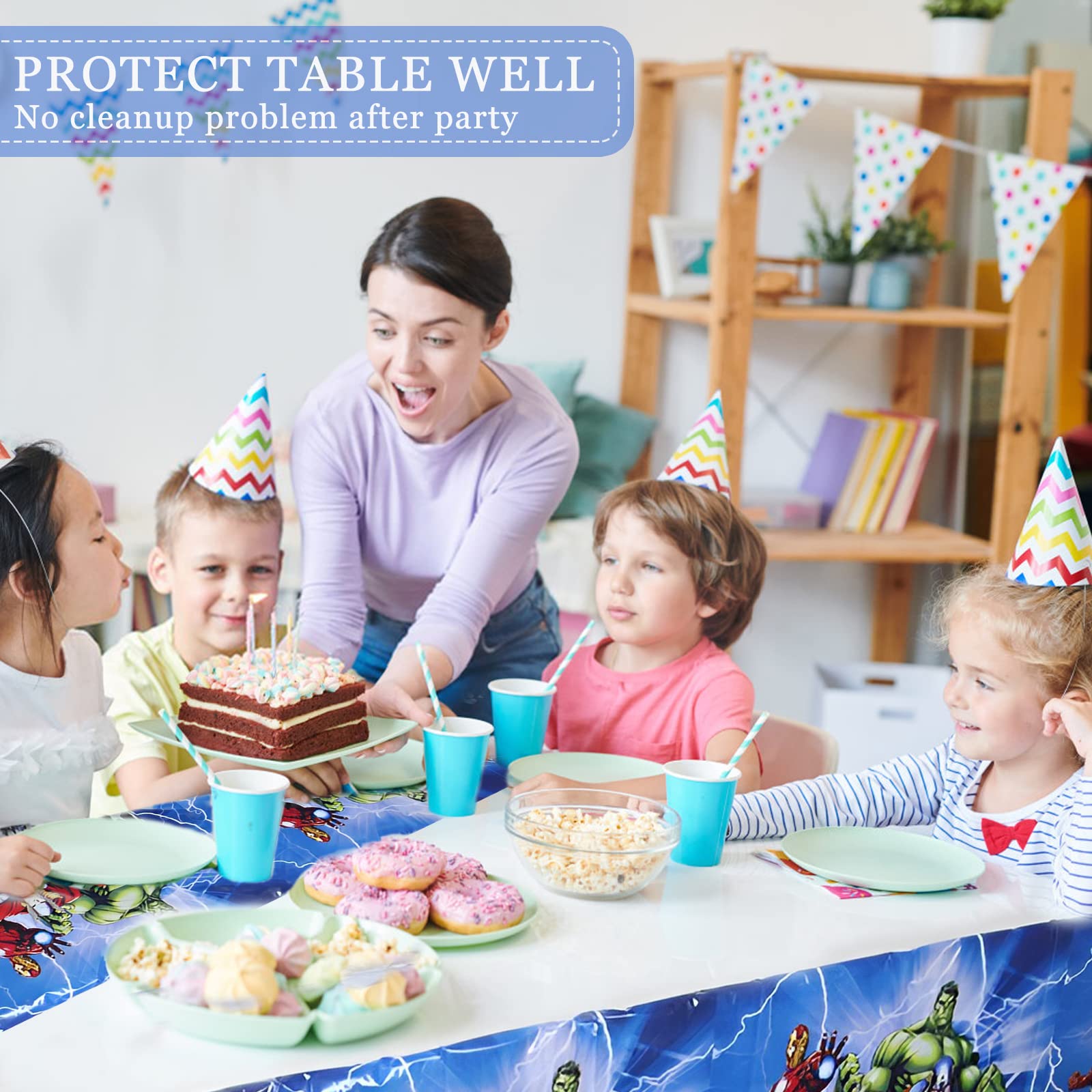 Tovaglia Supereroi Marvel 130x220 Cm - Plastica Blu, Tema Avengers, Per Feste Bambini - Foto 9