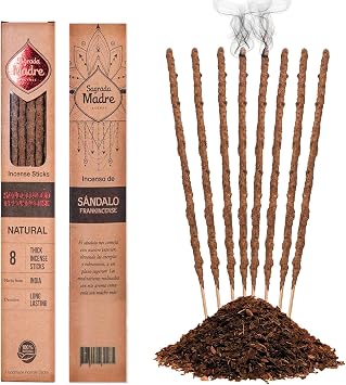 Sagrada Madre Incense Palo Santo 8 Sticks - Incense Natural Sandalwood & Frankincense Natural #23193