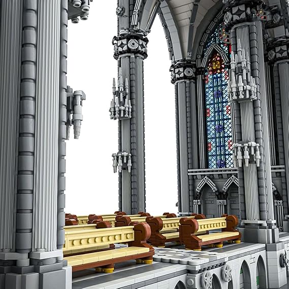 Gothic Church Modular Building Block Set, 1/42 Medieval Cathedral Cross-Section Detailed Miniature Brick Set for Advanced Builders, for Adults and Teens (40999 PCS)