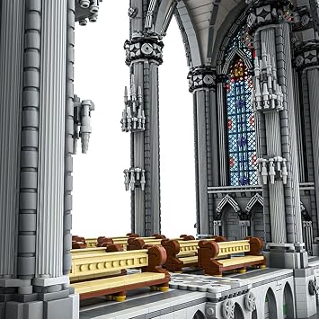 Gothic Church Modular Building Block Set, 1/42 Medieval Cathedral Cross-Section Detailed Miniature Brick Set for Advanced Builders, for Adults and Teens (40999 PCS)