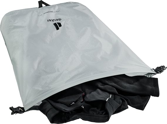 Deuter Light Drypack 20, Water-Resistant 20-Liter Ripstop Roll-Top Dry Pack Sack Keeps Gear Dry for Hiking, Trekking, Camping & Kayaking - Tin