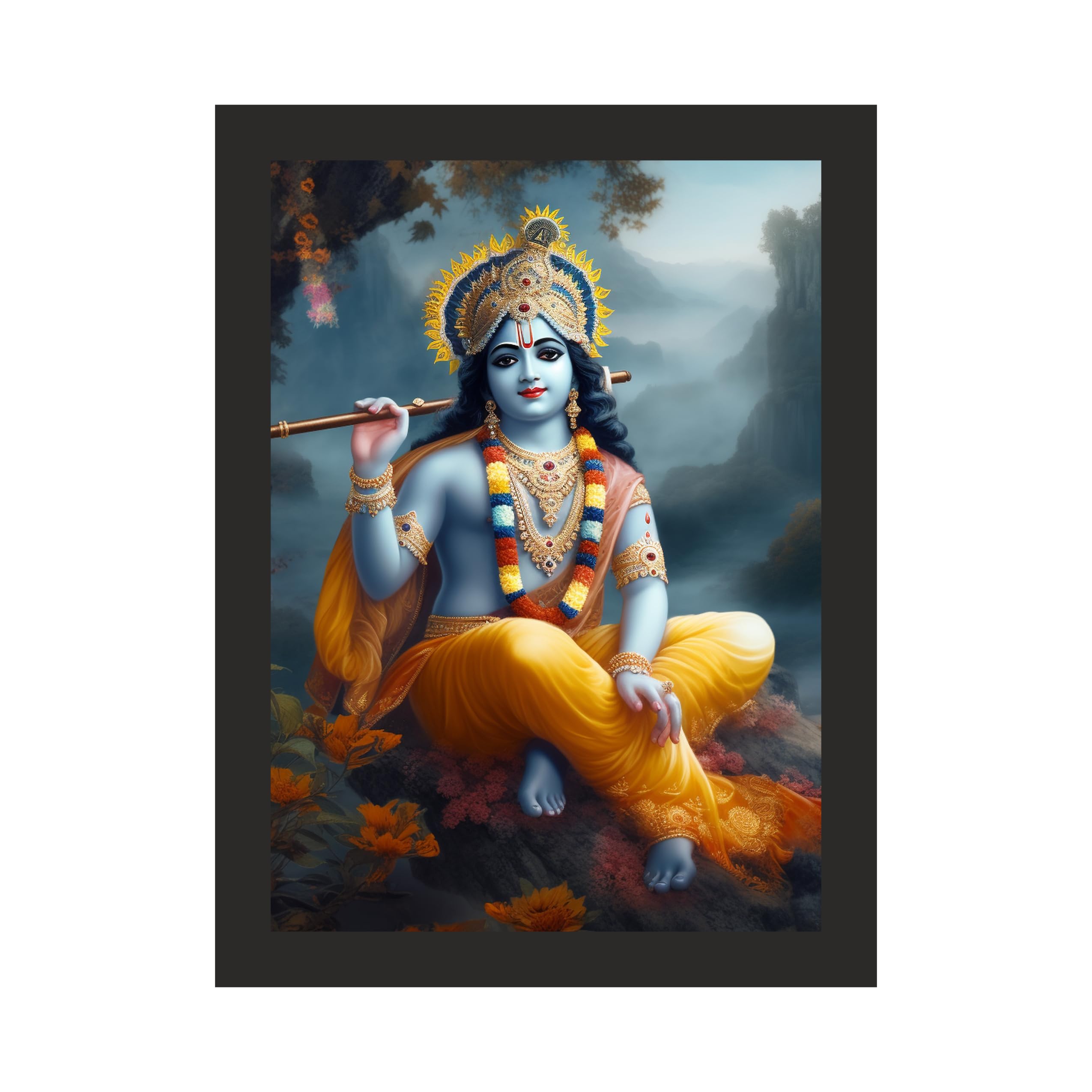 Balanced Krishna Wall Art - 12x16 – view 2