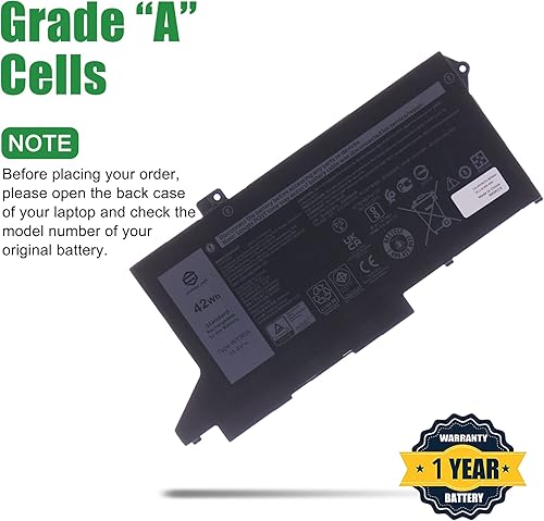 Miniatura 3 de WY9DX Laptop Battery Replacement for Dell Latitude 5420 5520 Precision 3560 Series Notebook 0WK3F1 WK3F1 Black 11.4V 42Wh 3500mAh