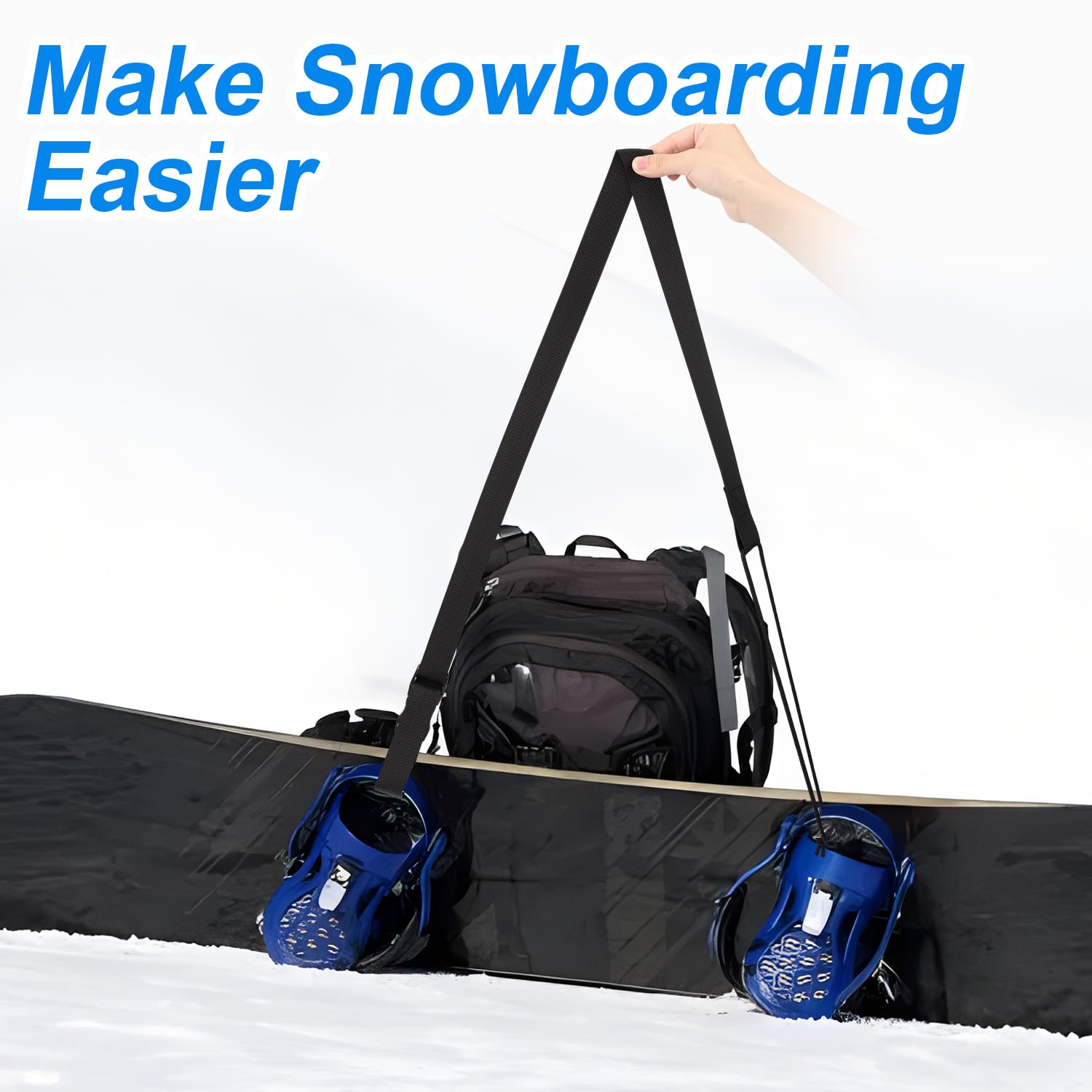 Sangles De Transport Pour Snowboard/ski - Pack De 3, Réglables 65-115 Cm, Largeur 3,8 Cm, Noir/rouge