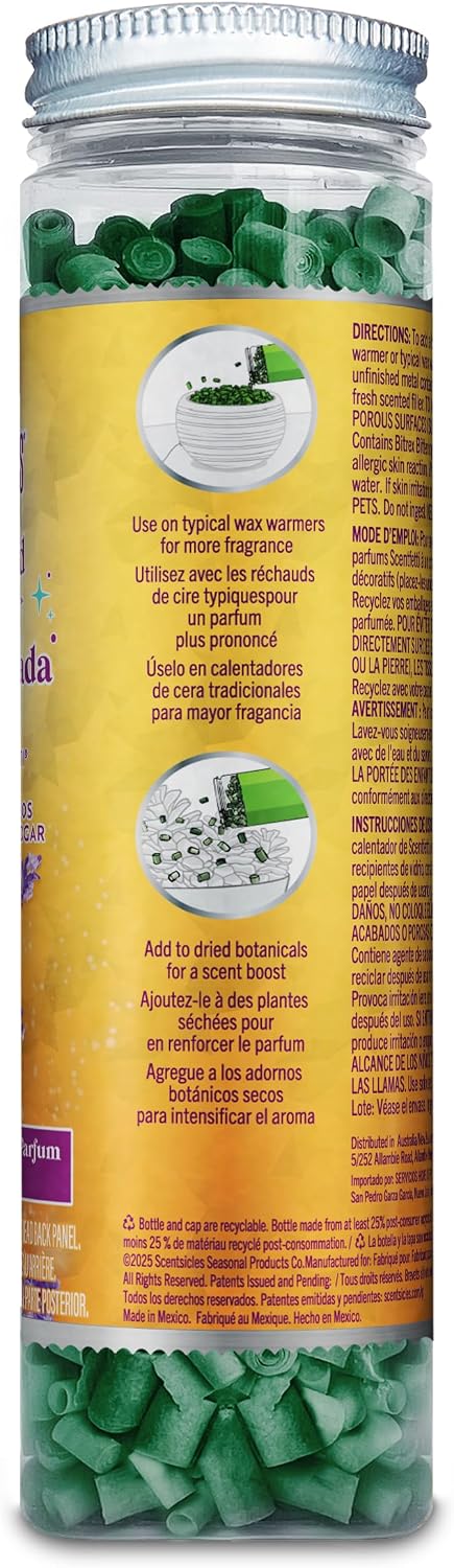 Scentsicles Sun Soaked Lavender Scentfetti Scented Paper Filler | 125g Bottle (2 Pack) Use in Warmers, with Botanicals, Greenery and More!