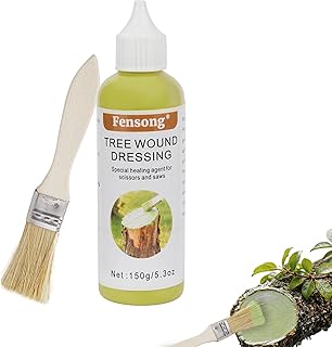 Tree Wound Sealer & Pruning Sealer Paste for Trees & Shrubs – Healing Compound for Pruning Cuts, Bark Damage & Grafting – 150g with Applicator Brush