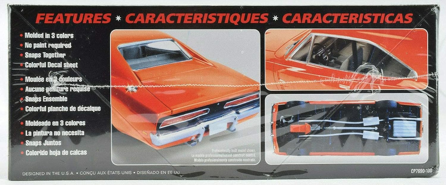 MPC/Premium Hobbies 1969 Dodge Charger 1:25 Snap Together Plastic Model Car Kit CP7690