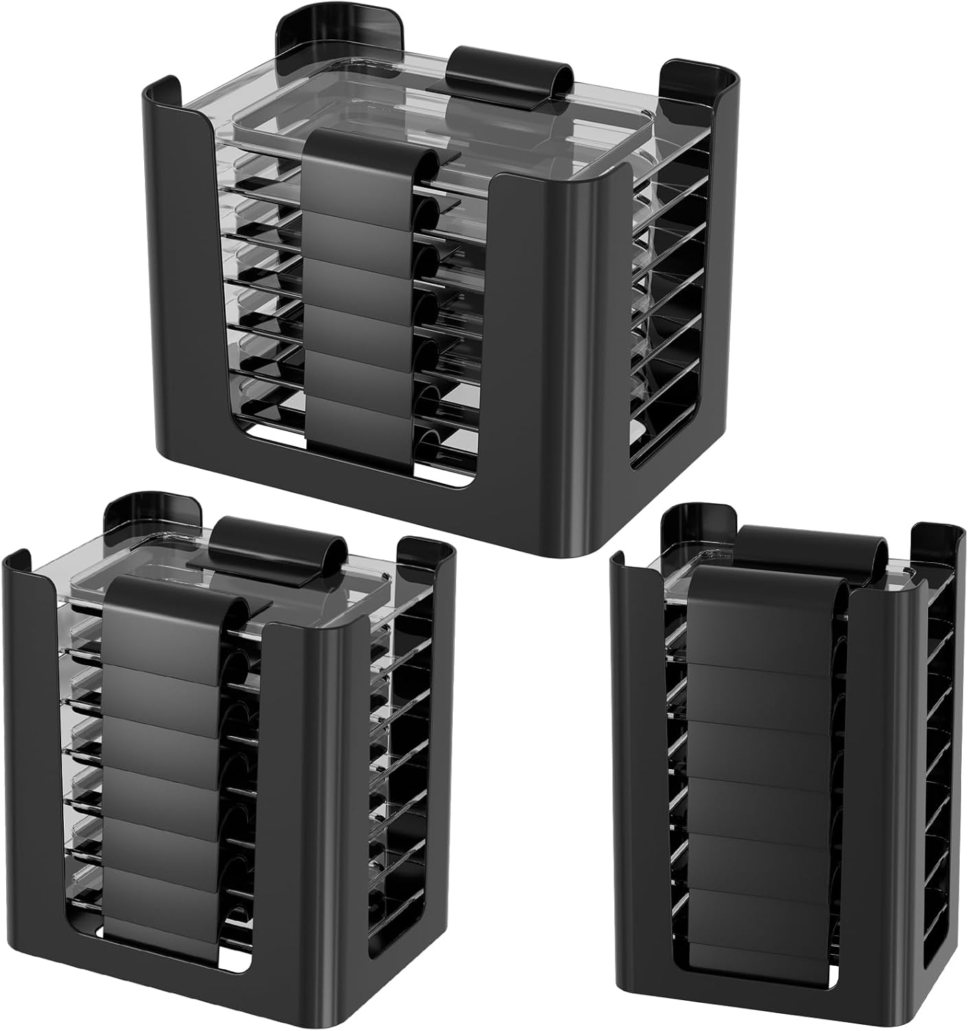 3PCS Lid Organizer for Rubbermaid Brilliance Storage Containers, White