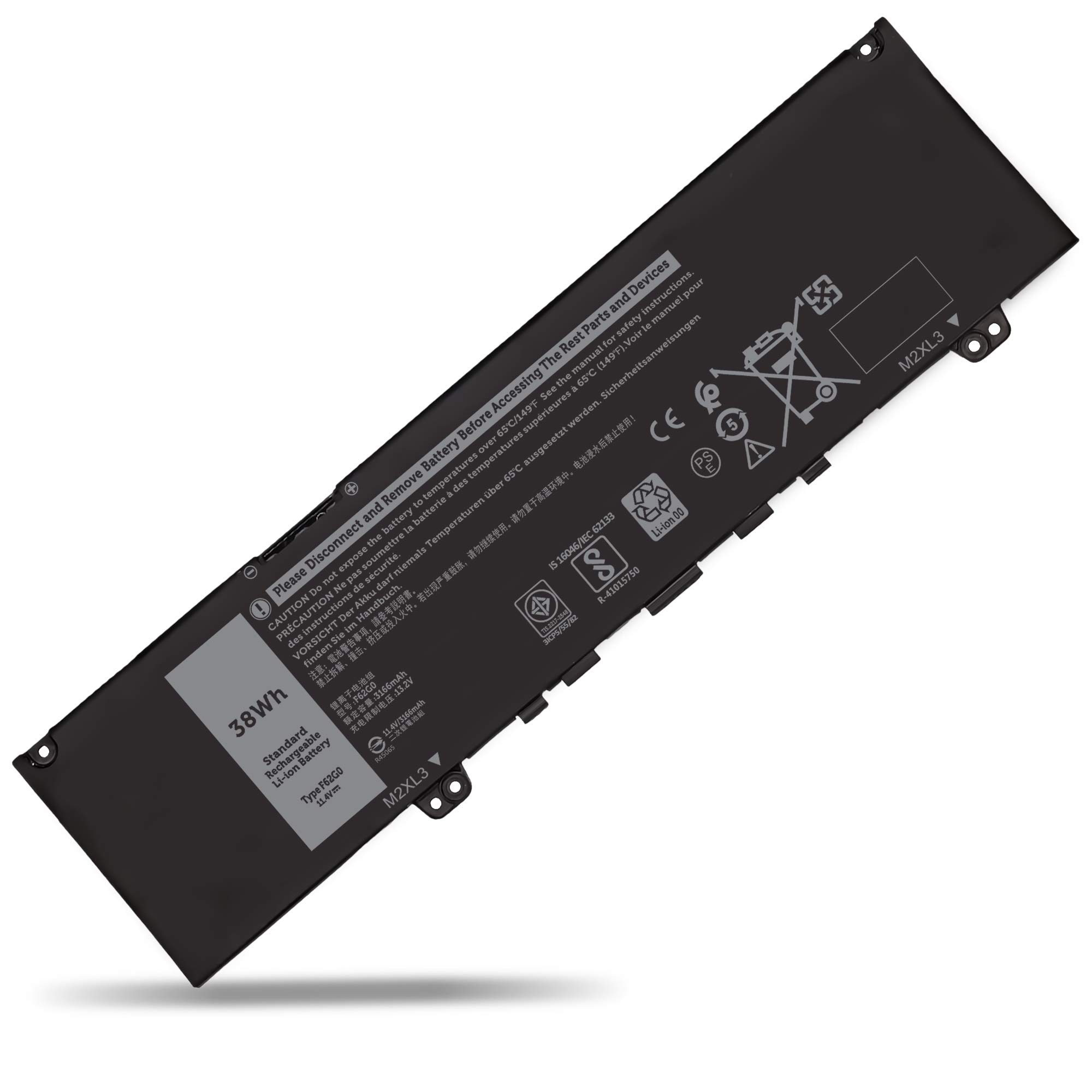 F62G0 Laptop Battery for Dell Inspiron 13 7000 2-in-1 7373 7386 7370 7380 5370 P83G P87G P91G P83G00