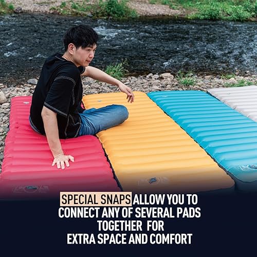 Miniatura 4 de ZOOOBELIVES Airlive2000X - Colchoneta inflable para acampar con bomba incorporada, extra gruesa y ancha, lo último y cómodo tapete de aire compacto