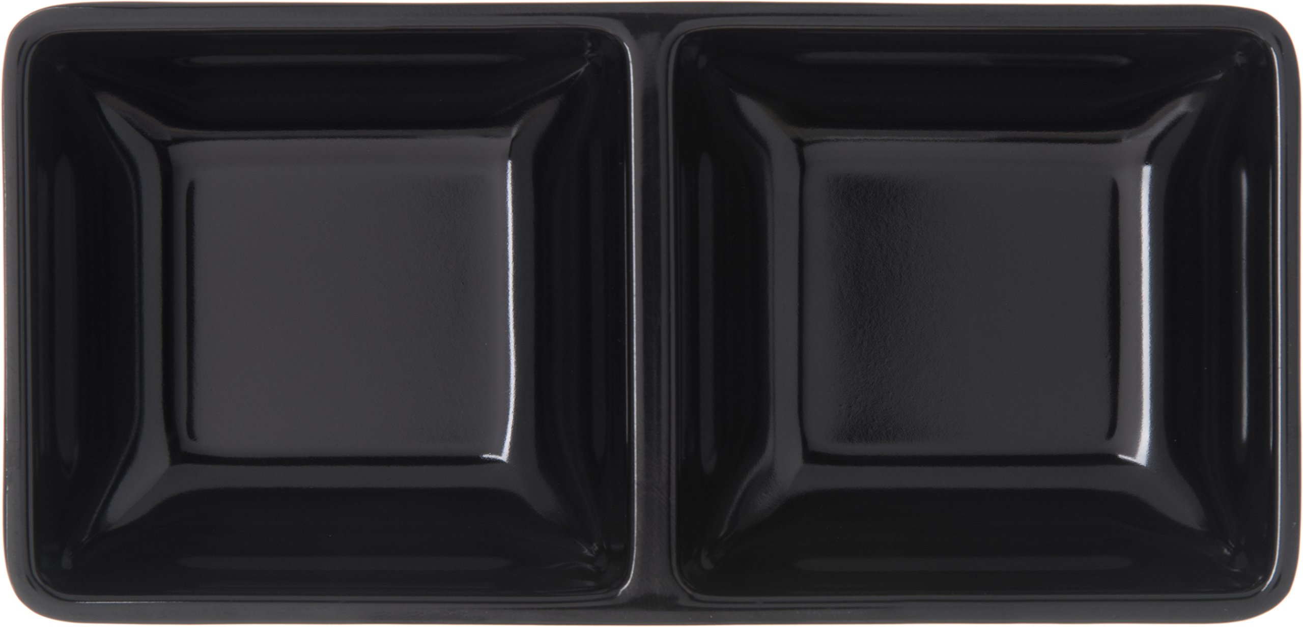 Carlisle 086203 - Ramekin doble cuadrado de melamina, 4 oz Capacidad, 5-3/4 x 2-3/4 x 1", negro (caja de 24)