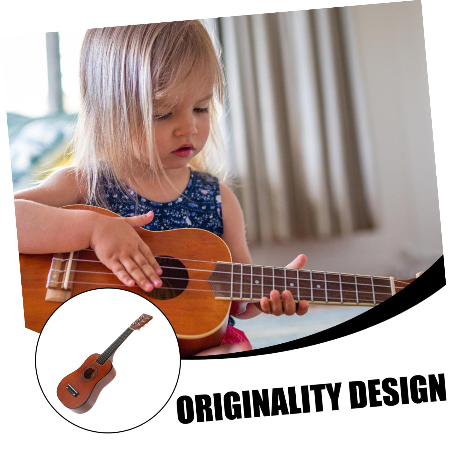Guitarra de Juguete 23 Pulgadas de Madera para Principiantes Niños