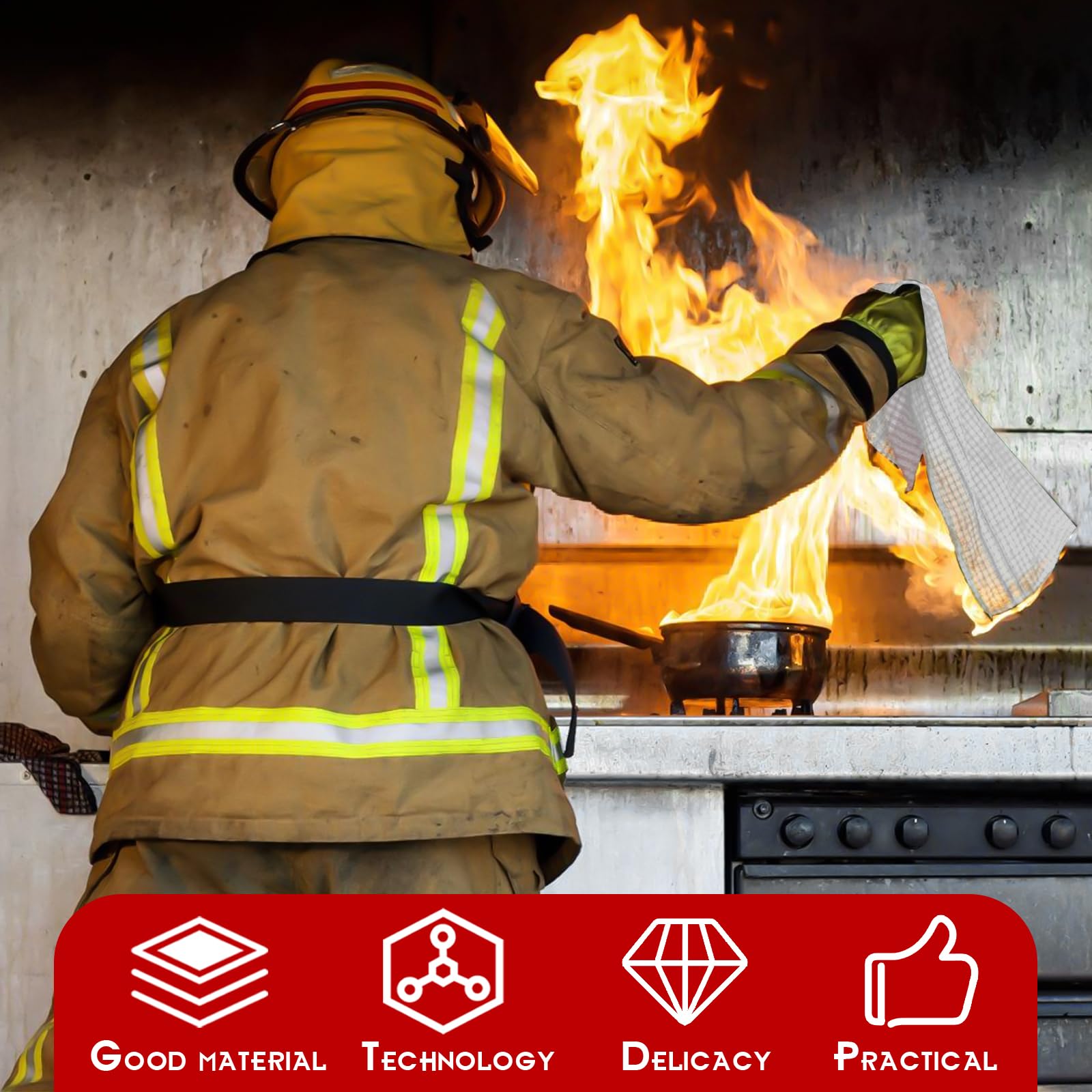 Wucgea Lot De 8 Couvertures Anti-feu Réutilisables En Fibre De Verre Pour La Maison Et