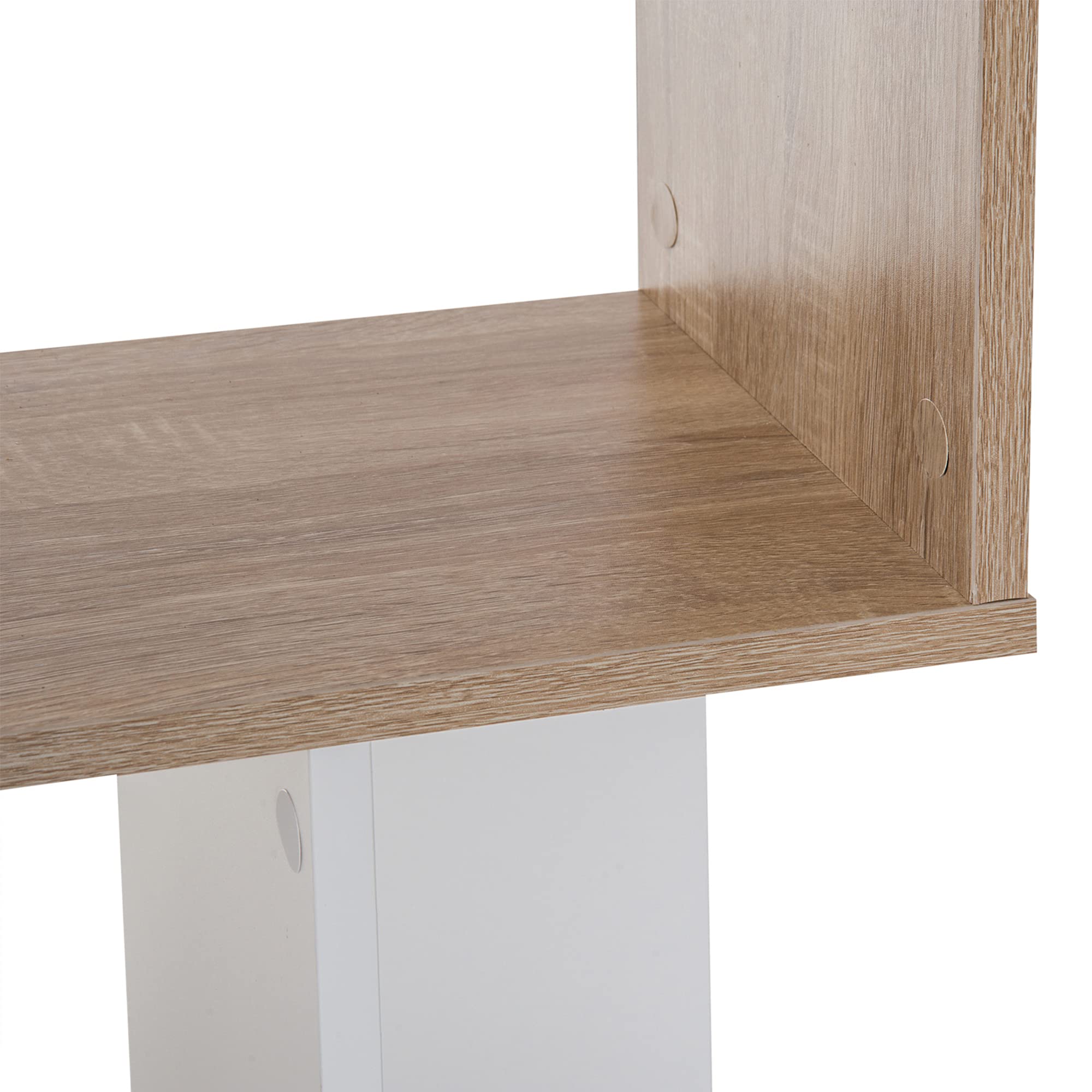 HOMCOM Libreria di Design Scaffale Ufficio Moderna 4 Ripiani 60×24×148cm | Legno