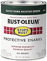 Vista 45 de Rust-Oleum 7770502-2PK - Pintura anti-óxido para aplicación con brocha, cuarto de galón, almendra brillante, (paquete de 2)