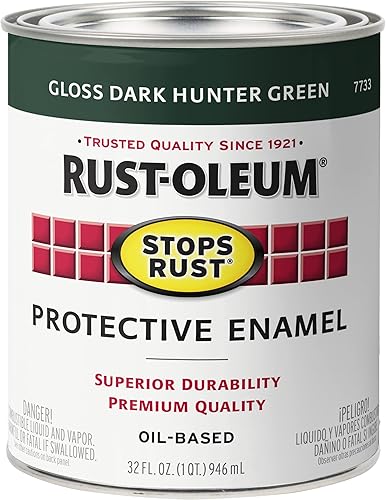 Vista 45 de Rust-Oleum 7792502 Stops Rust Pintura con Brocha, Cuarto de Galón, Blanco Brillante, (Paquete de 1)