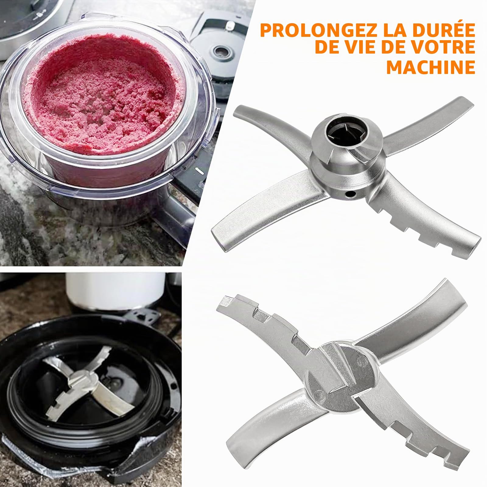 Lames de rechange pour machine à glace Ninja Creami, lames de rechange en acier inoxydable, lames de rechange pour ninja NC301 NC299 CN301CO NC299AM