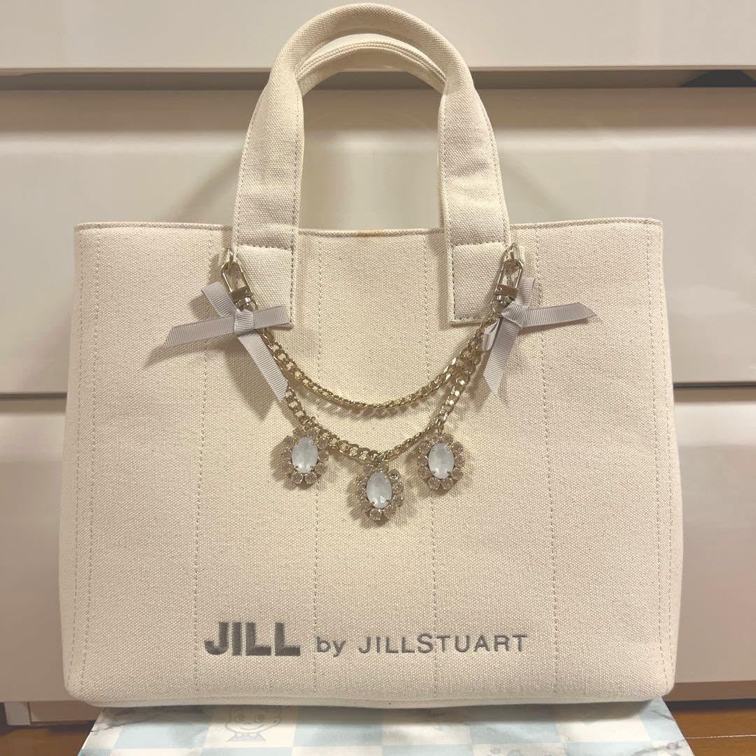 Amazon.co.jp: ジル ジュエルリボントートバッグ ホワイト 大きい  