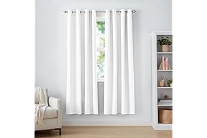 Amazon Basics Set of 2 - 52 x 84 Inches White Room...