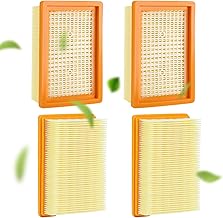 Karcher 4 Piece Vacuum Cleaner Filter Kit, Replacement Filter, Flat Pleated Filters, Karcher Filter for Kärcher WD4 WD5 WD6 MV4 MV5 MV6