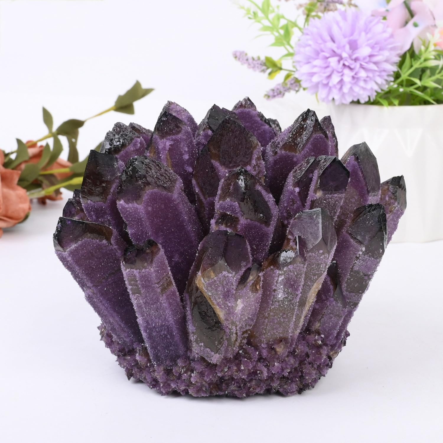 Natural Amethyst Cluster - Surowe skupisko kryształów ametystu