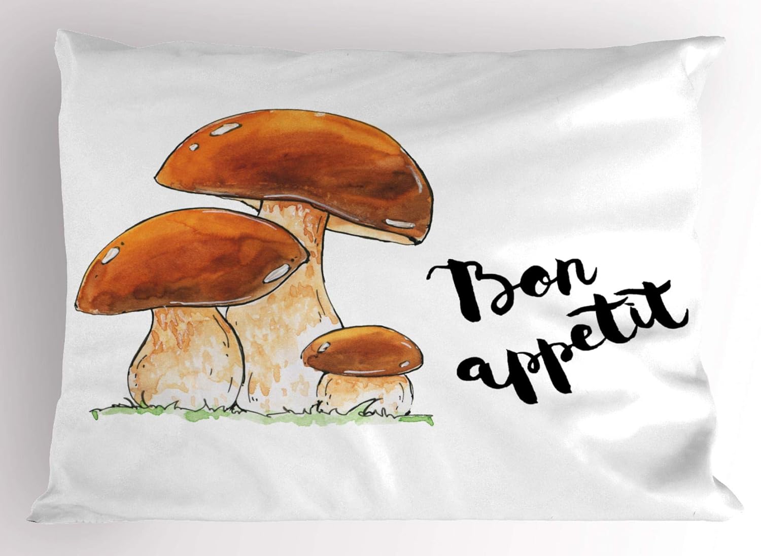 Lunarable Coffee Pillow Sham Set of 2, Latte Espresso Mocha Americano Cups with Tree Heart Leaf Flower Shapes Image, Quality Microfiber Bedding Item for All Seasons, 26" x 20", Amber Brown White