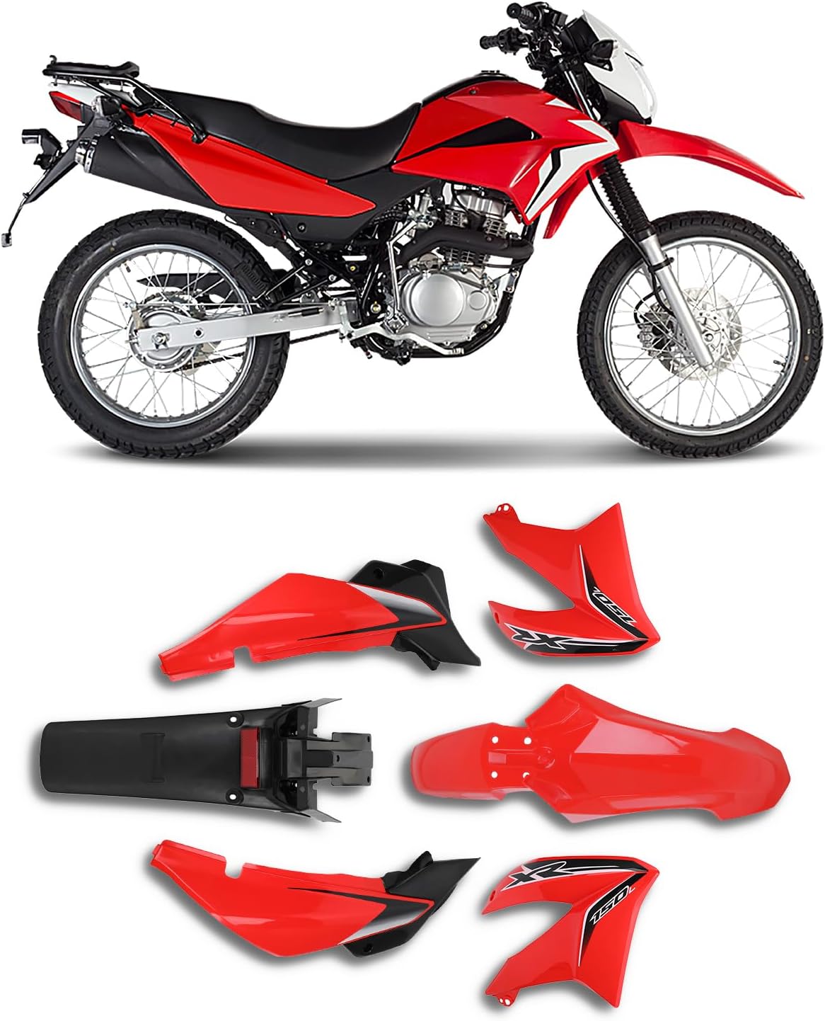Motorcycle Plastic Fender Fairing Body Kit for XR150L Dual Sport Dirt Bike