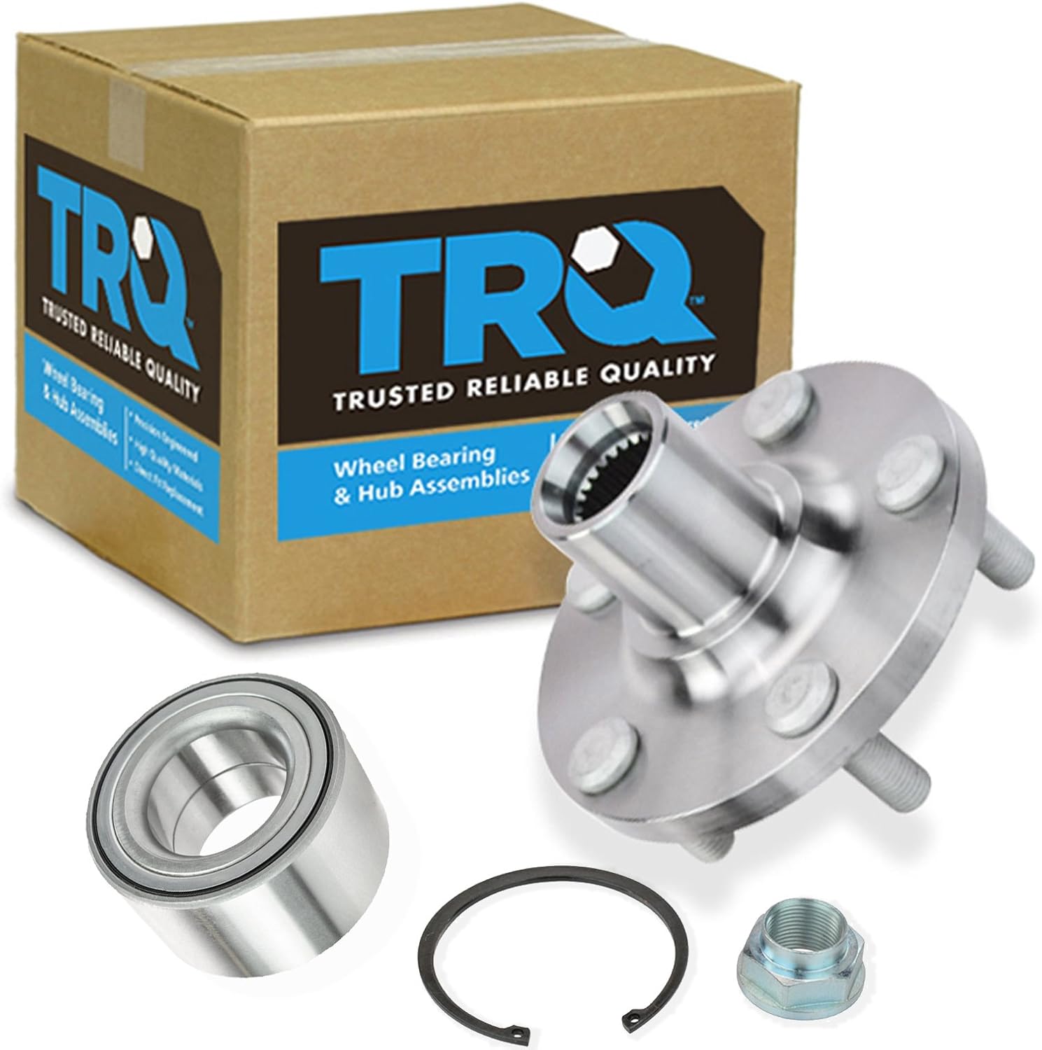 TRQ Front Wheel Bearing & Hub Kit with ABS Sensor Compatible with 2003-2010 Pontiac Vibe 2000-2005 Toyota Celica 2003-2018 Corolla 2003-2013 Matrix