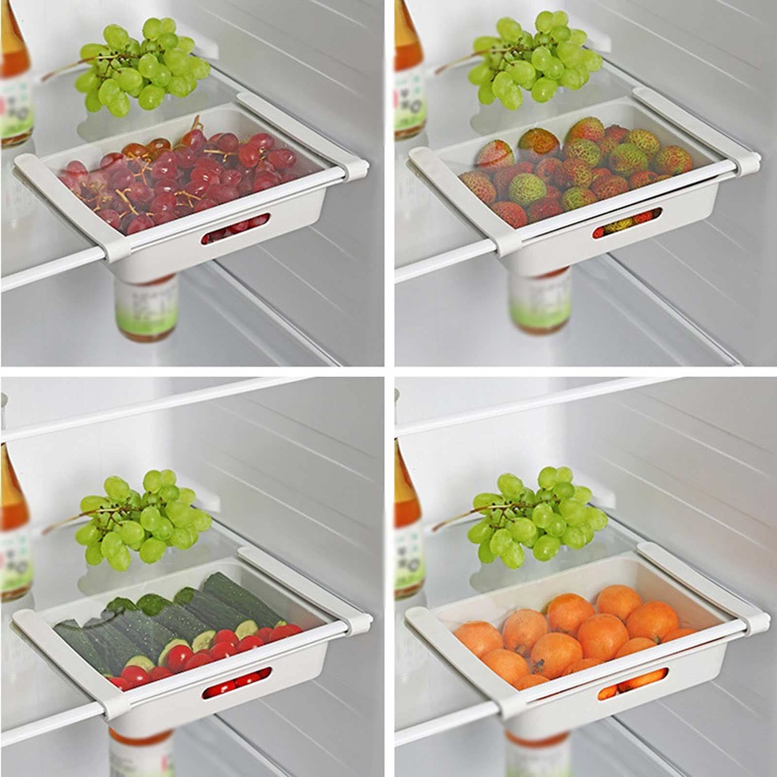 Estantes de Pared flotantes, Caja de Almacenamiento para Nevera, Estante para Huevos, cajón, Cesta, Organizador de Frutas y Verduras para Cocina, Ahorra Espacio