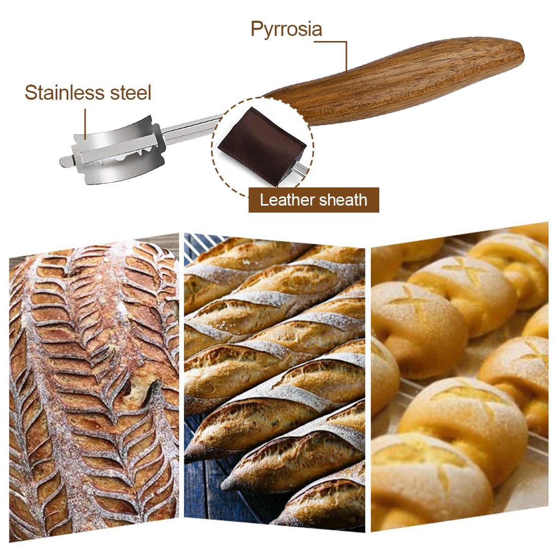 Sourdough Scoring Lame - Stainless Steel Bread Knife -4