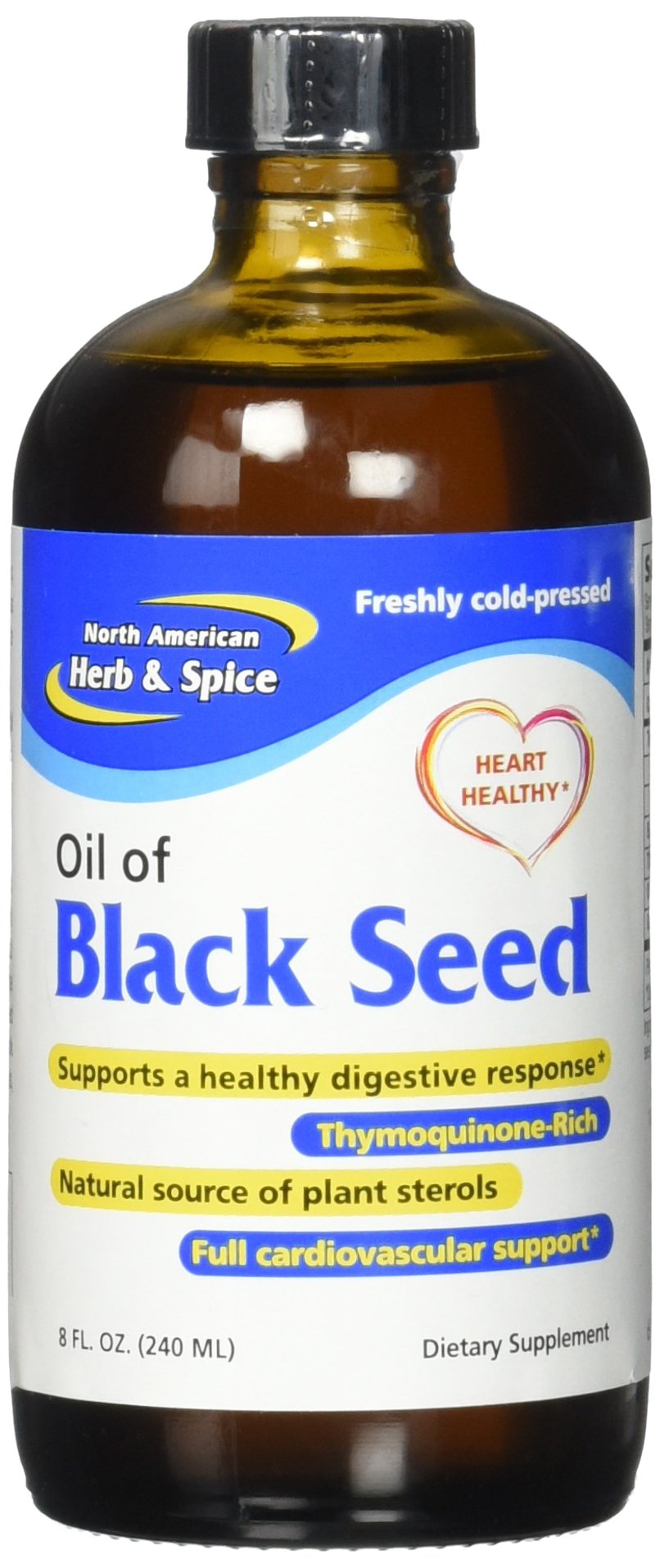 North American Herb & Spice Black Seed Oil - 8 fl. oz. - Cardiovascular, Digestive & Immune Support - Contains Wild, Mediterranean Oreganol P73 Oregano Oil - Non-GMO - 48 Total Servings — Amazon image 3