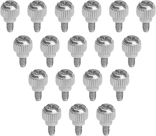 6#-32 x 6mm Computer Case Thumb Screws, PC Computer Case Fastener Thumb Screws, for Cover/Power Supply/PCI Slots/Hard Drives (Nickel Plated), 50Pcs