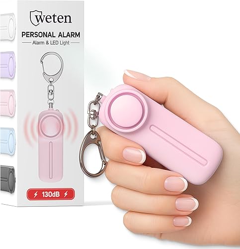 Miniatura 9 de Llavero de Alarma de Seguridad Personal Weten - Sirena de 130dB, Luz LED, Pin de Pánico – Dispositivo Compacto de Autodefensa y Alternativa de E