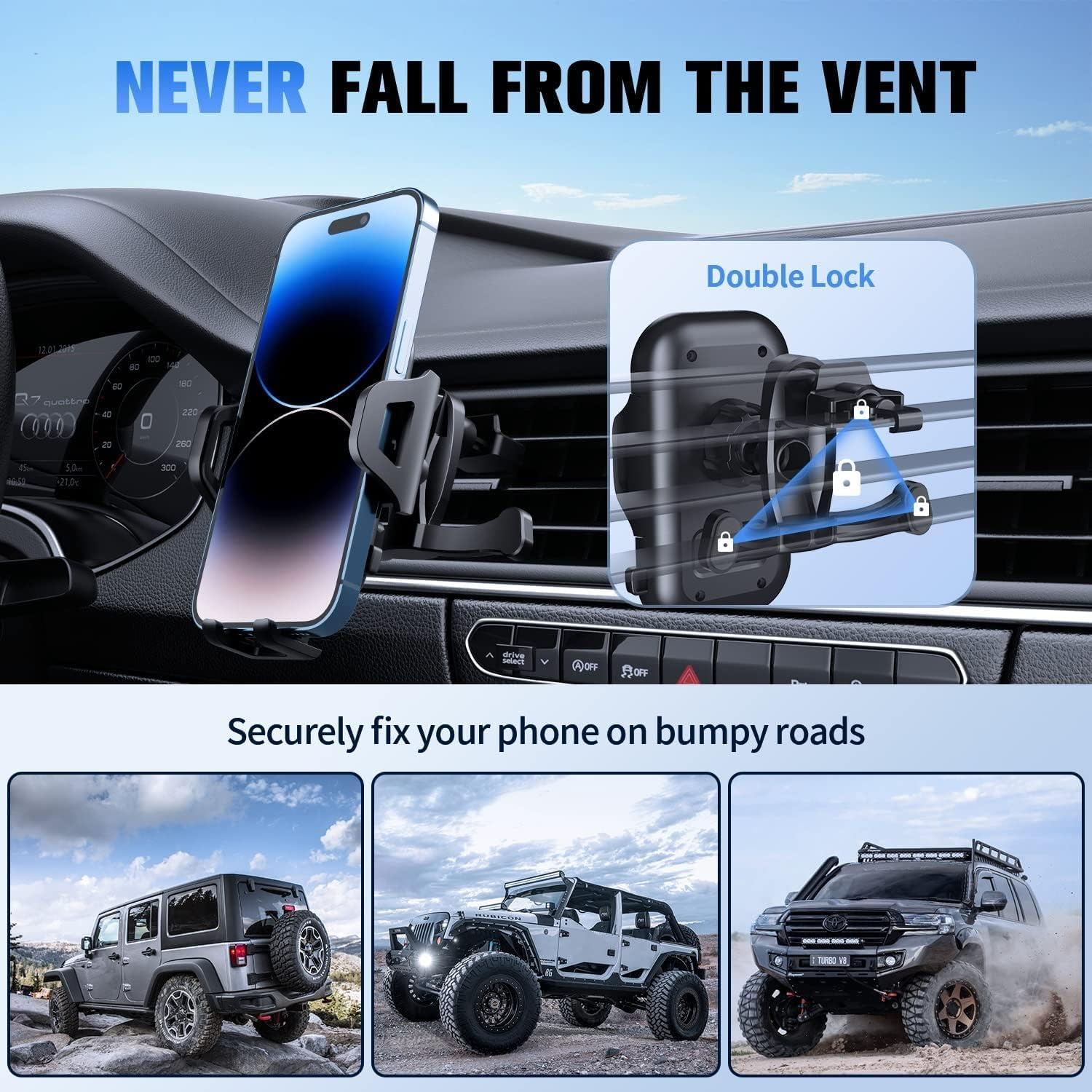 Car Mount Windshield Air Vent Compatible with Motorola Razr (2024,2023,2022,2020,2019), Phone Holder Glass Cradle Suction Swivel Dock Stand