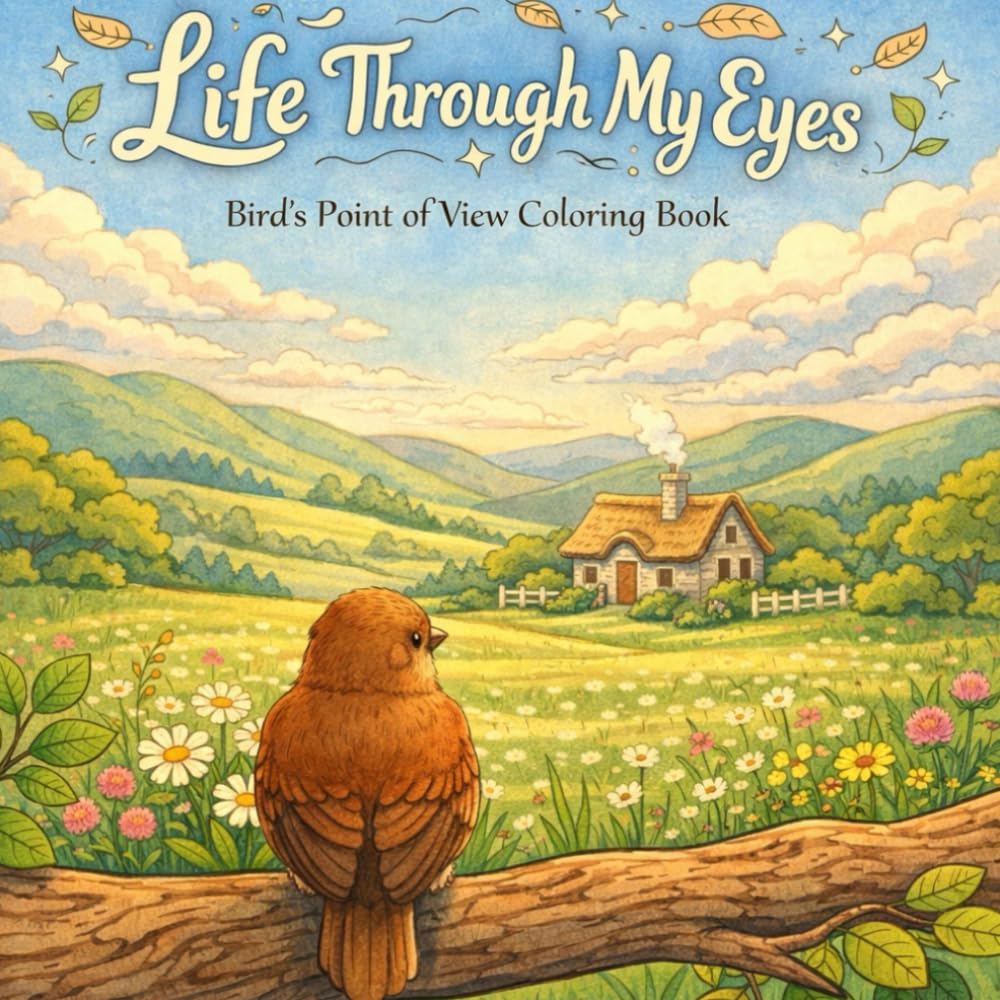 Life Through My Eyes, Bird’s Point of View Coloring Book: for teen and adults (Creative Point of view coloring book)