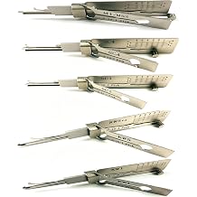 Professional Lock Pick Tool Set,5pcs 2-in-1 M1/MS2 SC4 SC1 KW5 KW1 Lock Open Tools for Door Lock,Locksmith Kit