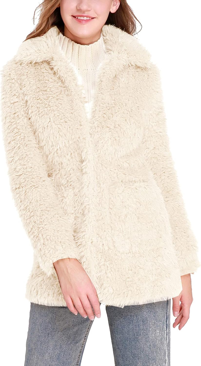 Faux fur open front jacket Clearance
