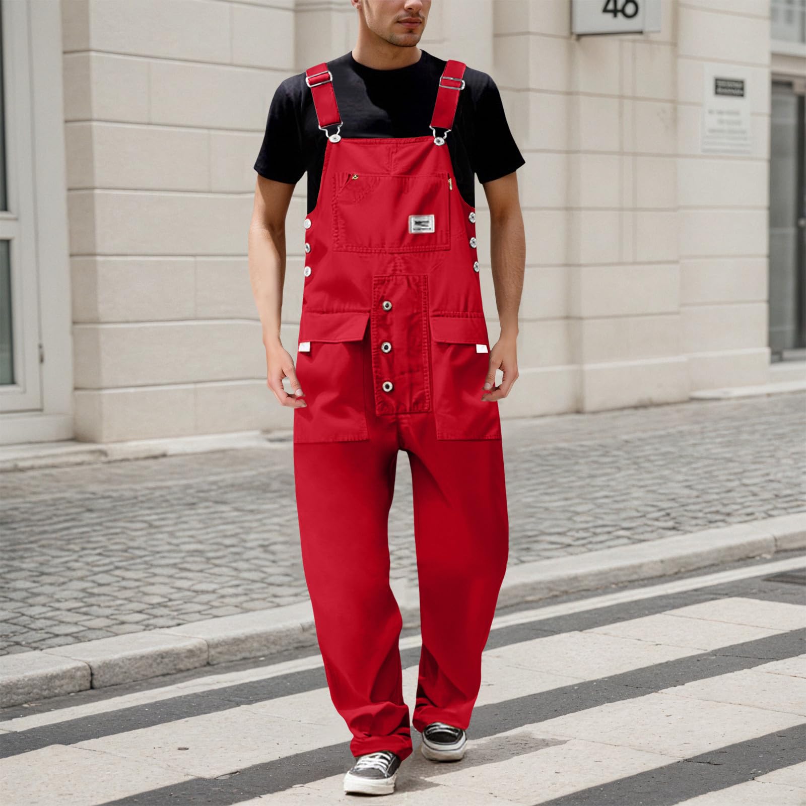 Generisch Kurze Hose Herren Cargohose mit geradem Bein vielseitiger Overall mit Taschen für Outdoor Wandern Arbeitskleidung strapazierfähig bequem für Alltag Frühling/