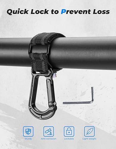 Miniatura 6 de KEMIMOTO Paquete de 2 ganchos para colgar casco, jaula enrollable UTV, se adapta a tubos redondos de 1.5 a 2.0 pulgadas, solución de almacenamiento