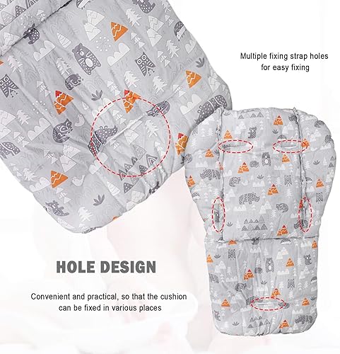 Miniatura 5 de Cojín para silla alta, almohadilla para silla alta, funda para silla alta, ligera y transpirable, suave y cómoda, hace que el bebé se sienta más