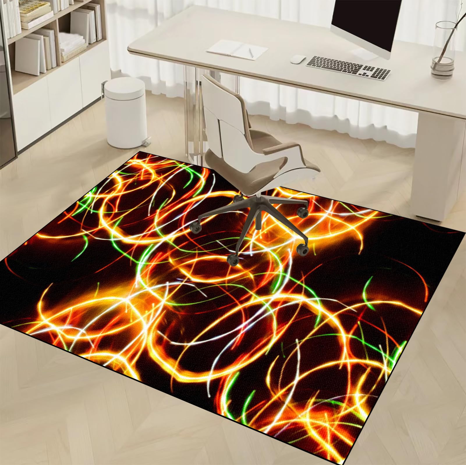 Mata na krzesło biurowe do gier na dywany i podłogi z drewna twardego, wytrzymała mata podłogowa do krzesła obrotowego, 120 x 140 cm antypoślizgowa mata do gier na podłogi twarde i kafelkowe, mata
