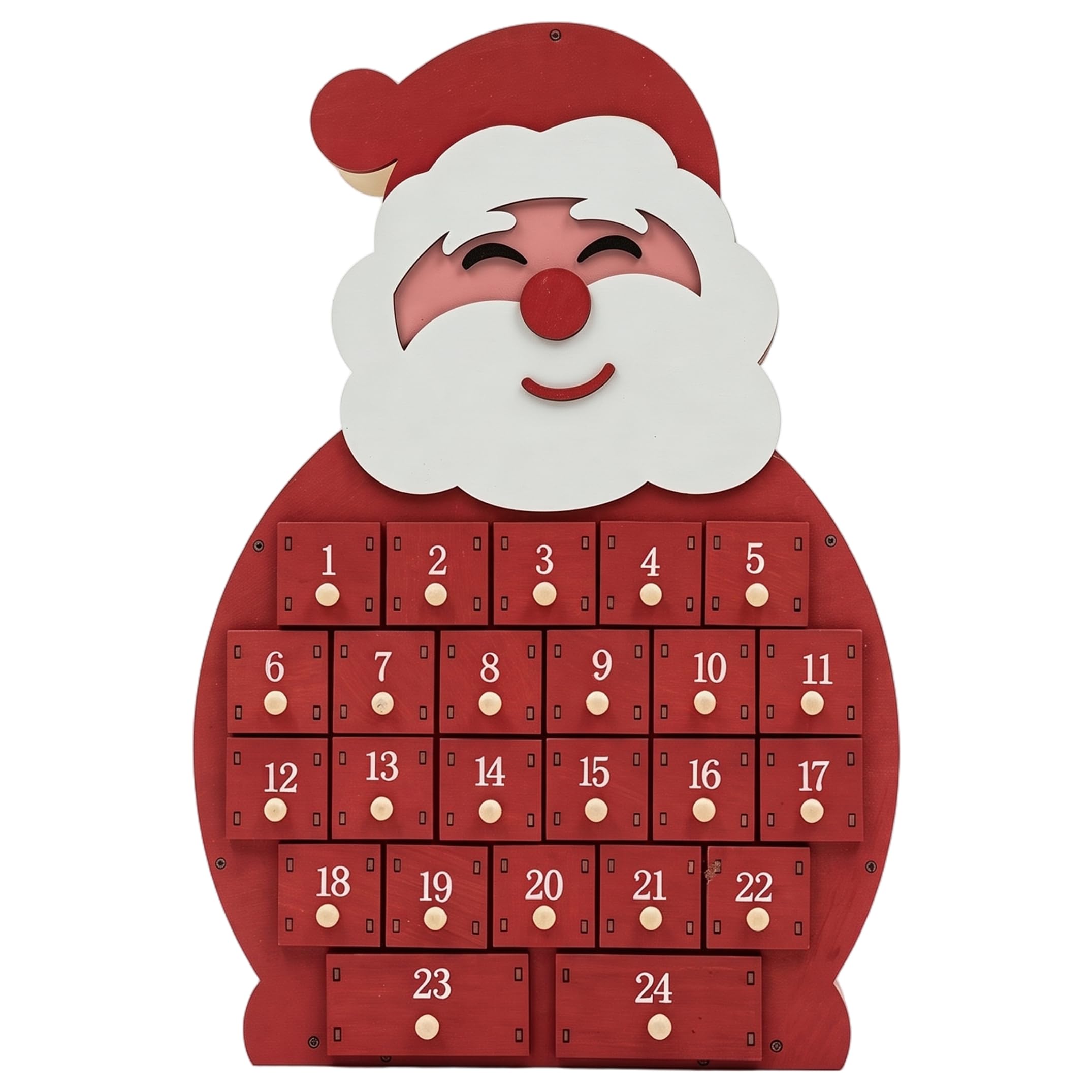 Calendario dell'Avvento vuoto, ornamento natalizio fai da te a 24 griglie, Babbo Natale