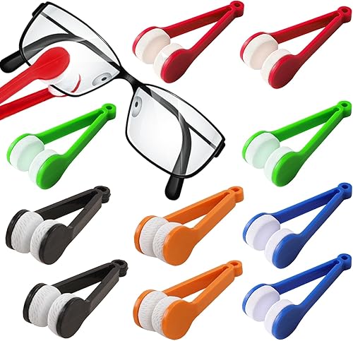 Zlongron Mini limpiador de lentes para ojos, herramienta de limpieza de cepillo suave, microfibra, con toallitas limpiadoras de lentes juntas a 360