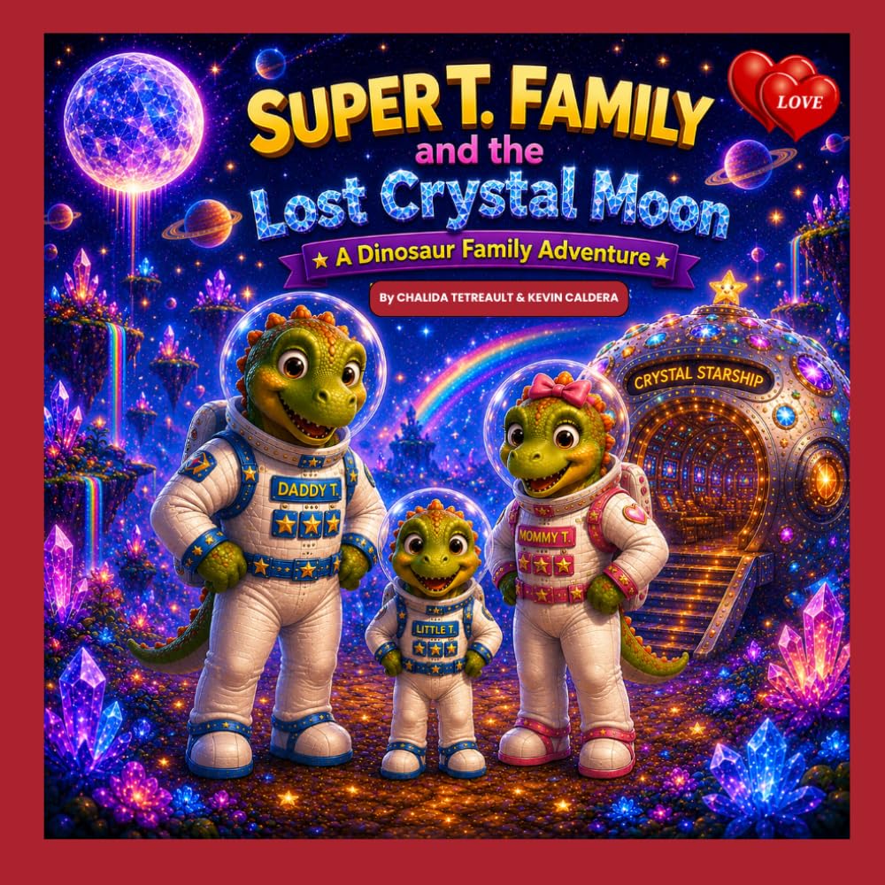 SUPER T. FAMILY and the Lost Crystal Moon: A Magical Dinosaur Family Adventure About Love, Teamwork, Courage & Kindness, A Heartwarming Dinosaur Family Love Story