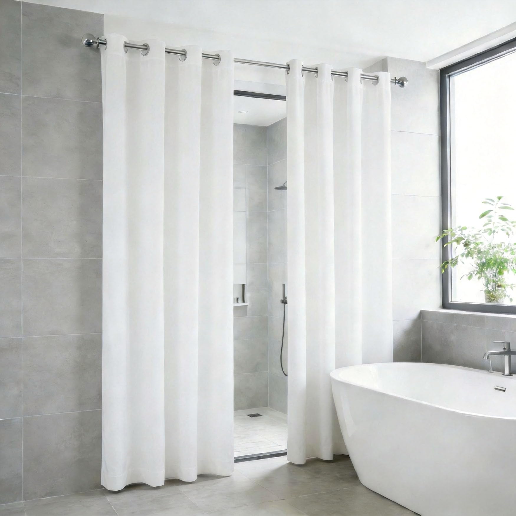 Rideau bloquer lumière et thermique isolant anti froid blanc moderne