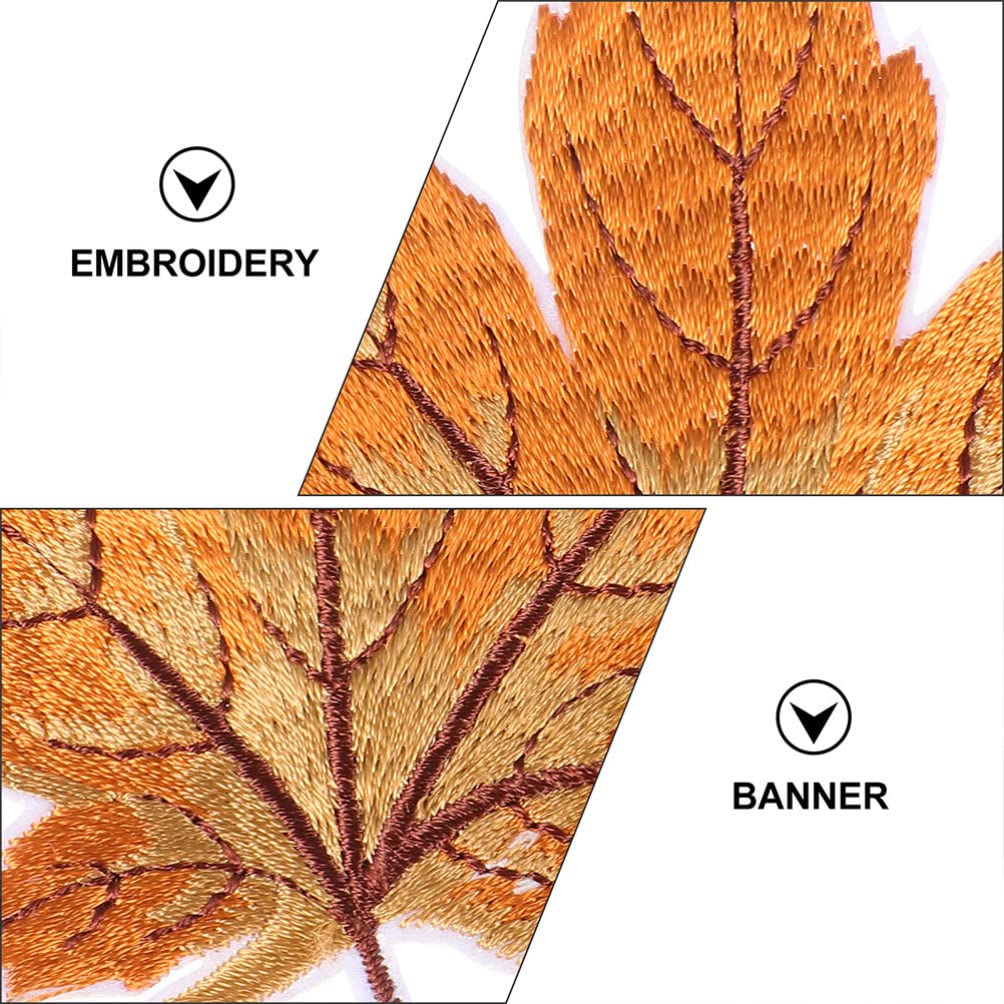 TMXAOK Lot De 6 écussons Brodés En Forme De Feuille D'érable à Repasser Ou à Coudre Pour Couture, Bricolage, Col, Buste, Robe, Sac, Jupe, Sac à Dos, Projets Artistiques, Décoration, Bleu