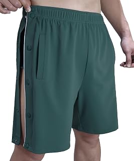 Tear Away Shorts for Men Post Surgery Snap Knee Leg Hip Surgical Leg Side Open Pants