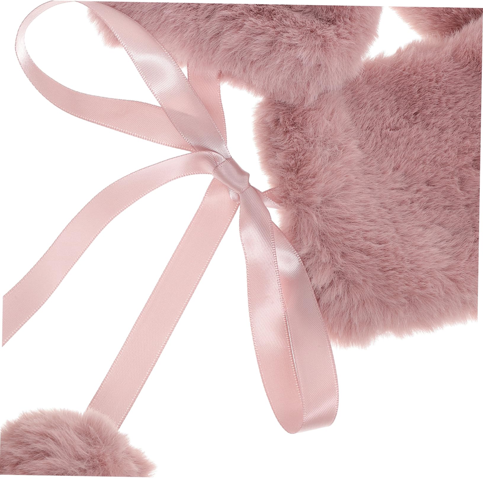 Didiseaon 5 Uds Bufanda De Felpa Cuello De Piel Sintética Bufanda Rosa De Piel Cuello Desmontable Bufanda De Piel Sintética Cuello De Piel De Conejo Sintético Bufandas Para Mujer Elegante