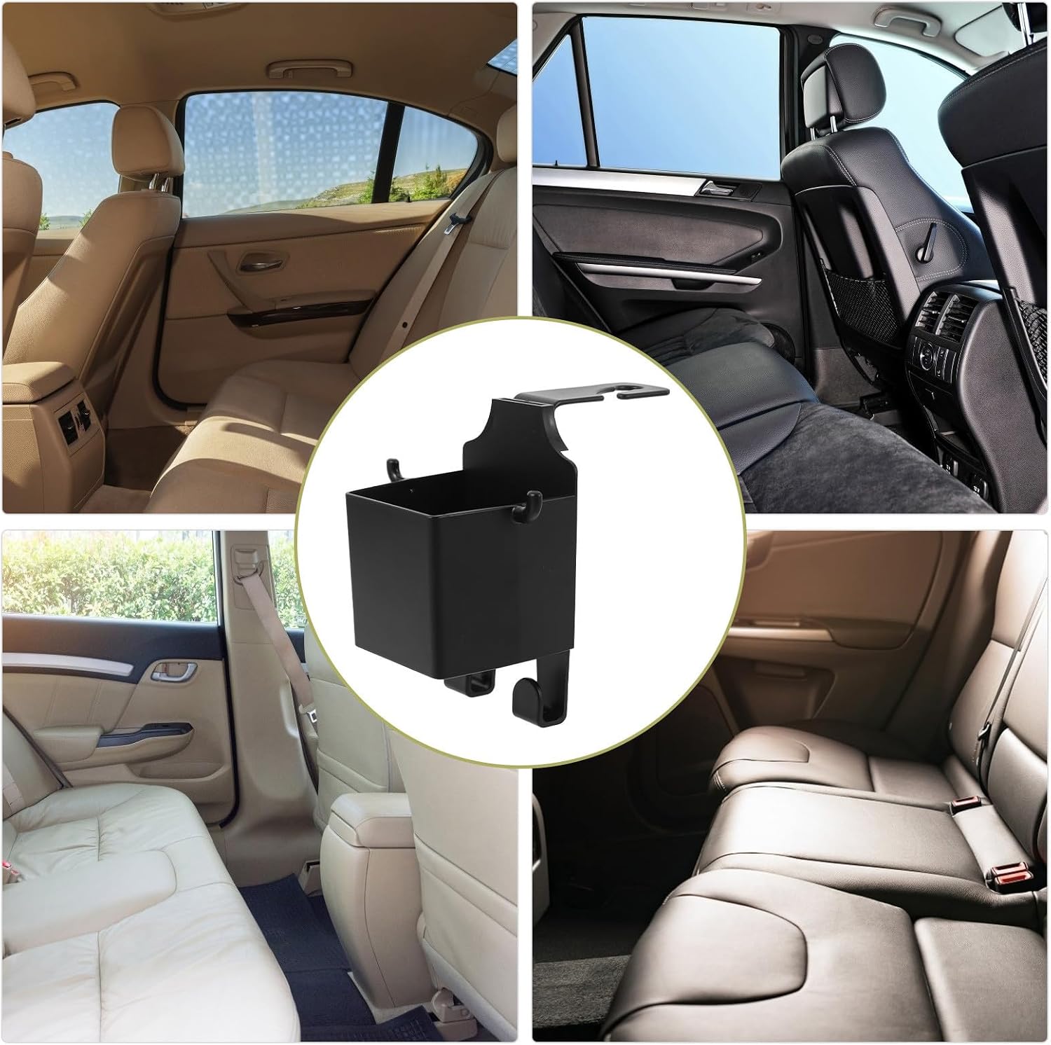 Universal Car Headrest Cup Holder Organizer with Abs Black Storage image 5